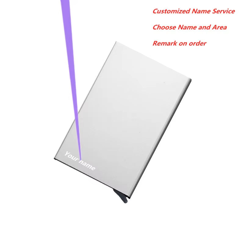 Credit Card Holder Men Slim anti Protect Travel ID Cardholder Women Rfid Wallet Metal Case Porte Carte