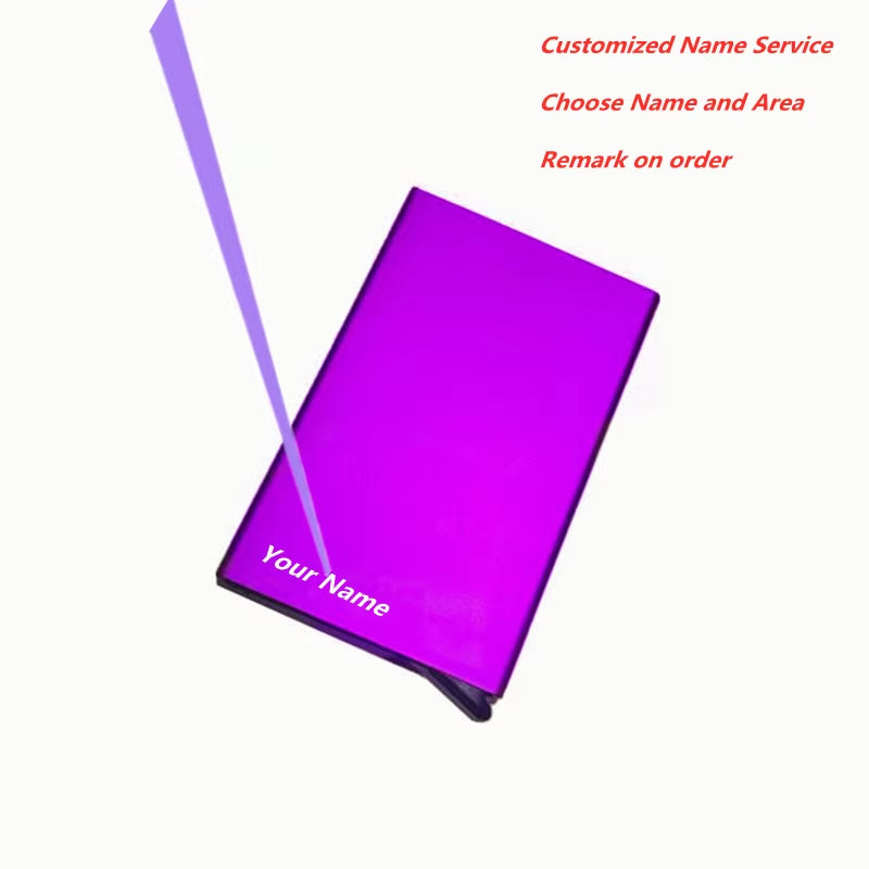 Credit Card Holder Men Slim anti Protect Travel ID Cardholder Women Rfid Wallet Metal Case Porte Carte
