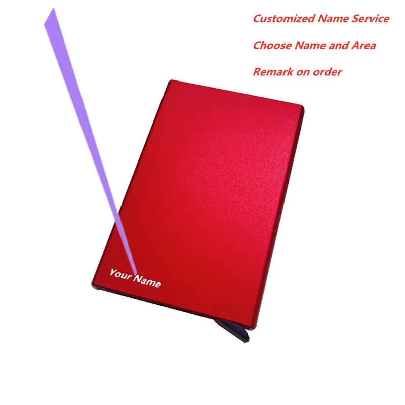 Credit Card Holder Men Slim anti Protect Travel ID Cardholder Women Rfid Wallet Metal Case Porte Carte