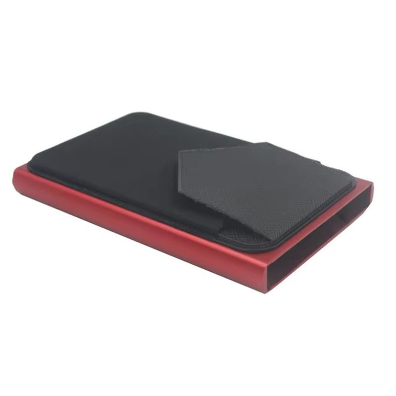 Pop-Out RFID Card Holder Slim Aluminum Wallet Elasticity Back Pouch ID Credit Card Holder Blocking Protect Travel ID Cardholder