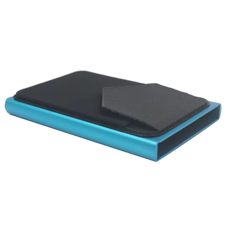 Pop-Out RFID Card Holder Slim Aluminum Wallet Elasticity Back Pouch ID Credit Card Holder Blocking Protect Travel ID Cardholder