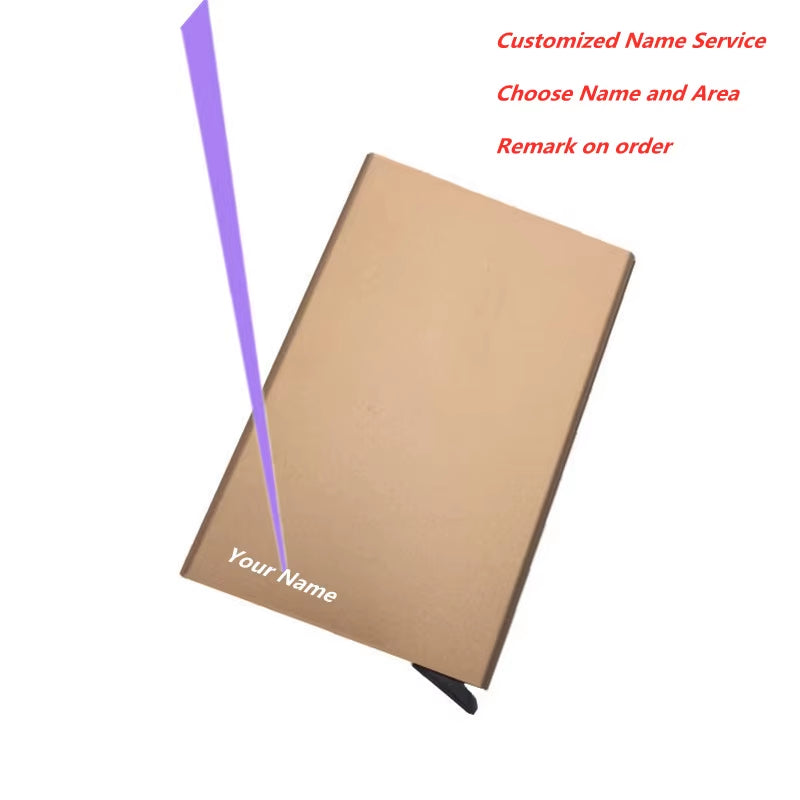 Credit Card Holder Men Slim anti Protect Travel ID Cardholder Women Rfid Wallet Metal Case Porte Carte