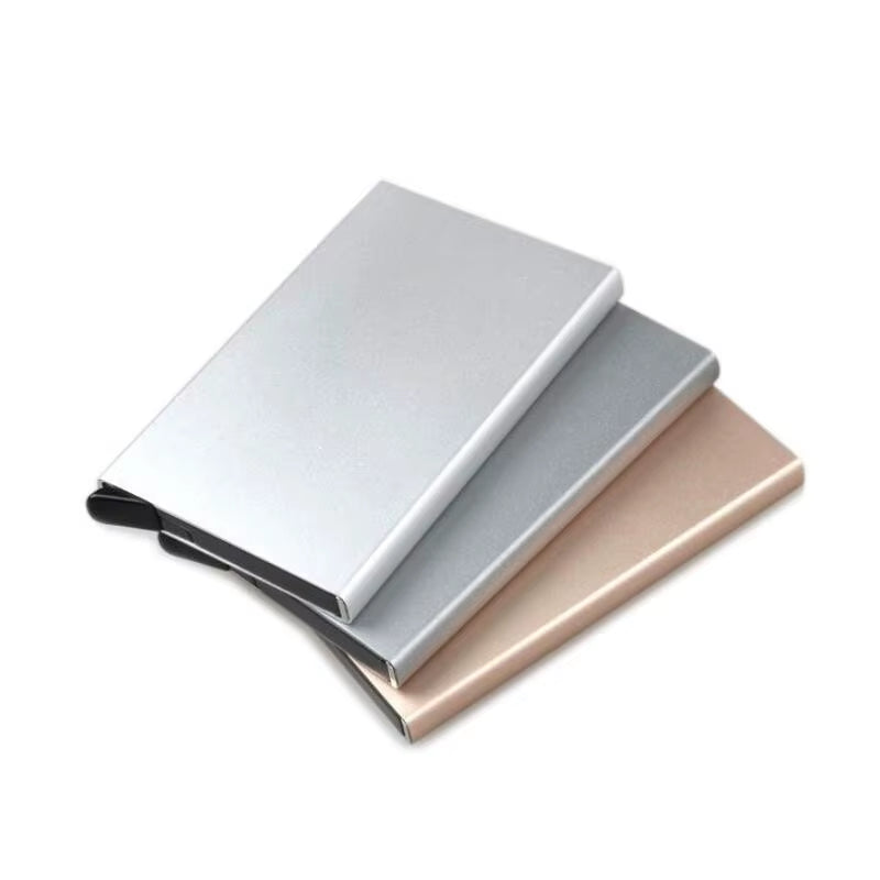 Credit Card Holder Men Slim anti Protect Travel ID Cardholder Women Rfid Wallet Metal Case Porte Carte
