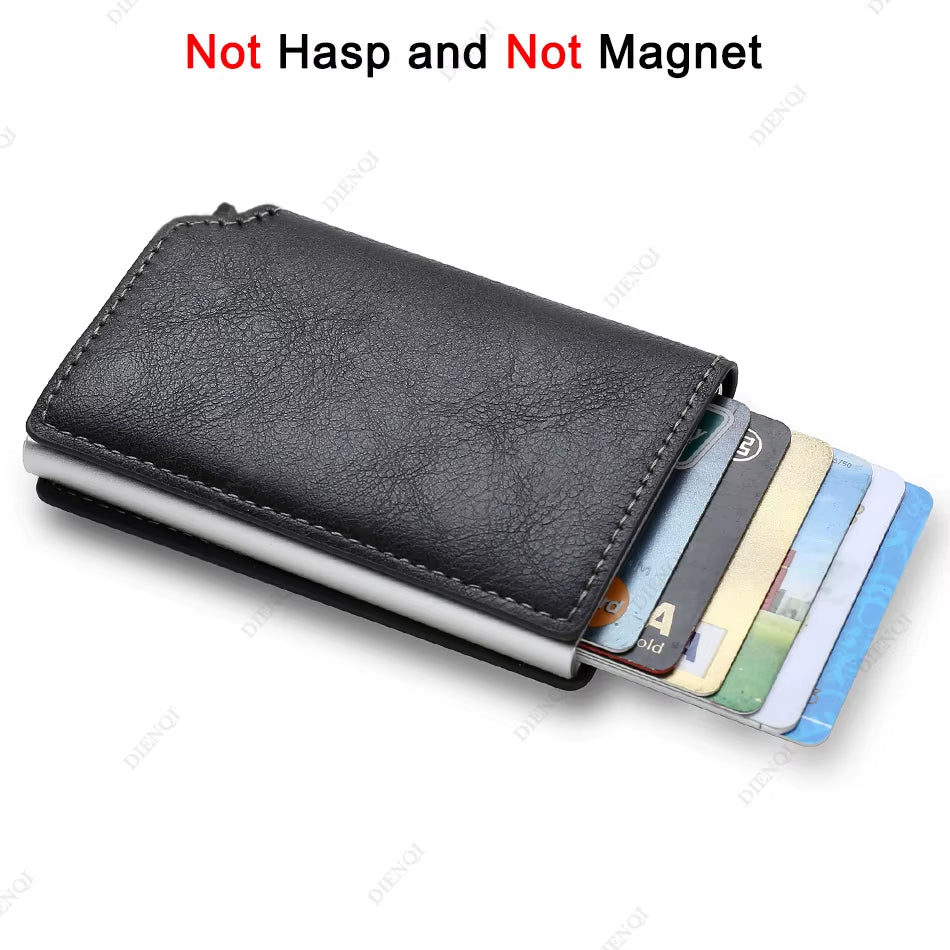 Anti Thief Rfid Credit Card Holder Smart Minimalist Wallet Men Women Slim Bank Cardholder Case Money Bag Cash Creditcard Purse