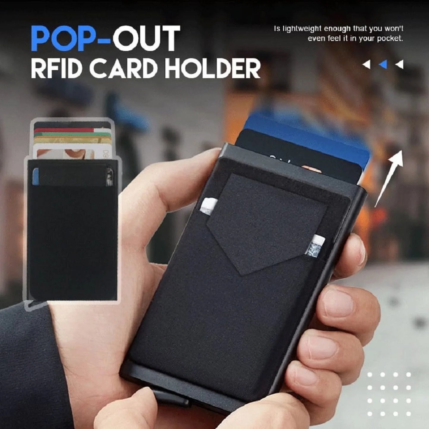 Unisex Modern Card Wallet, Black