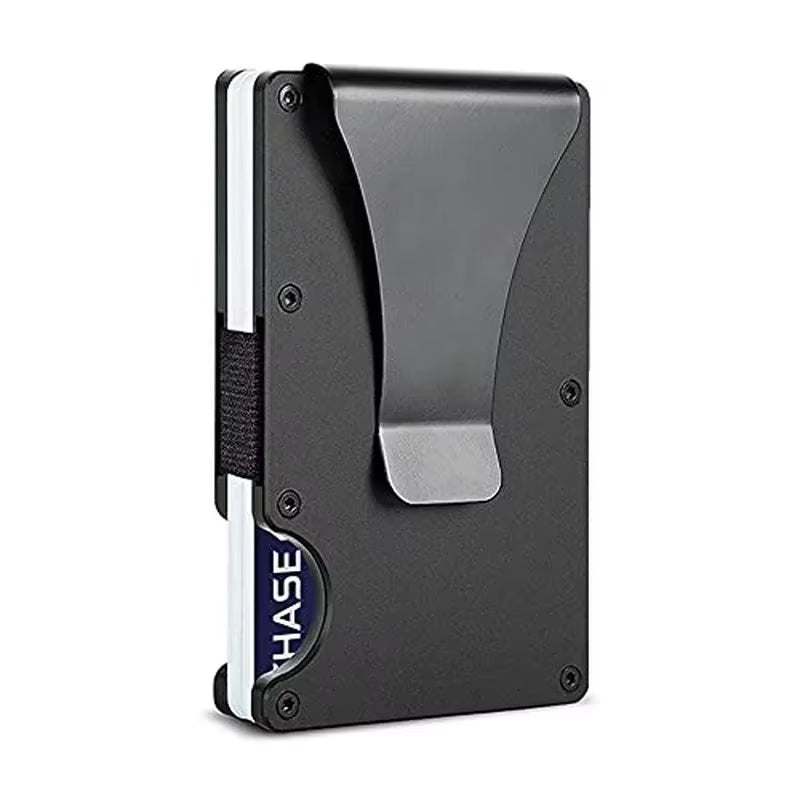 Dropshipping Carbon Fiber Credit Card Holder Wallet New Minimalist Rfid Blocking Slim anti Protect Metal Cardholder Clip for Men