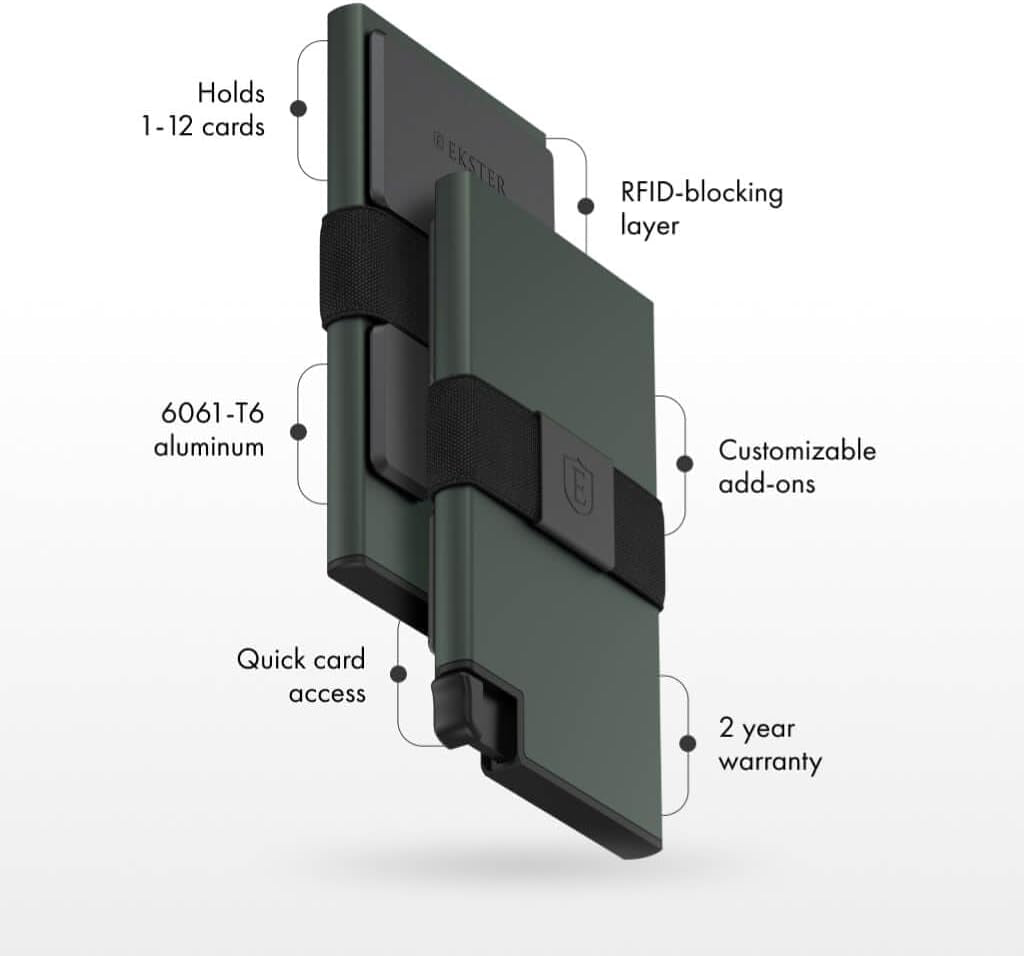 Aluminum Cardholder Wallet for Men | Metal Wallets with RFID Blocking Layer | Slim & Minimalist Aluminum Wallet with Push Button for Quick Card Access