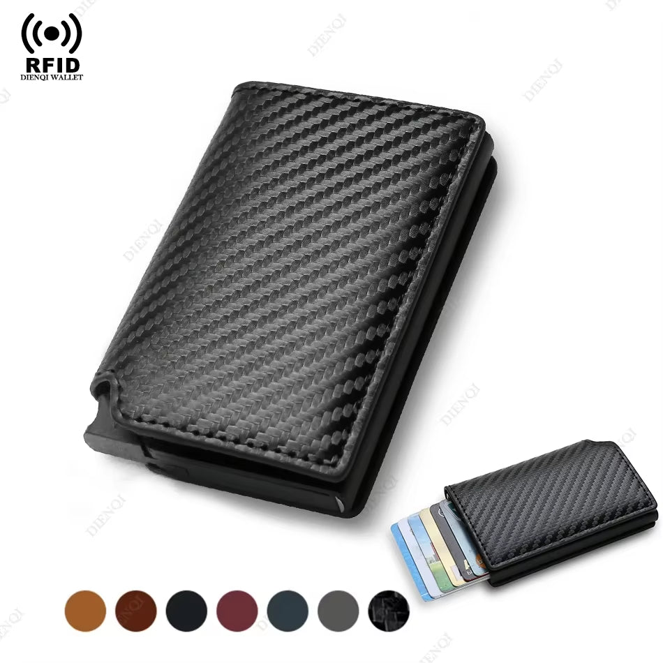 Aluminum Wallet – Slim Carbon Fiber Cardholder for Men