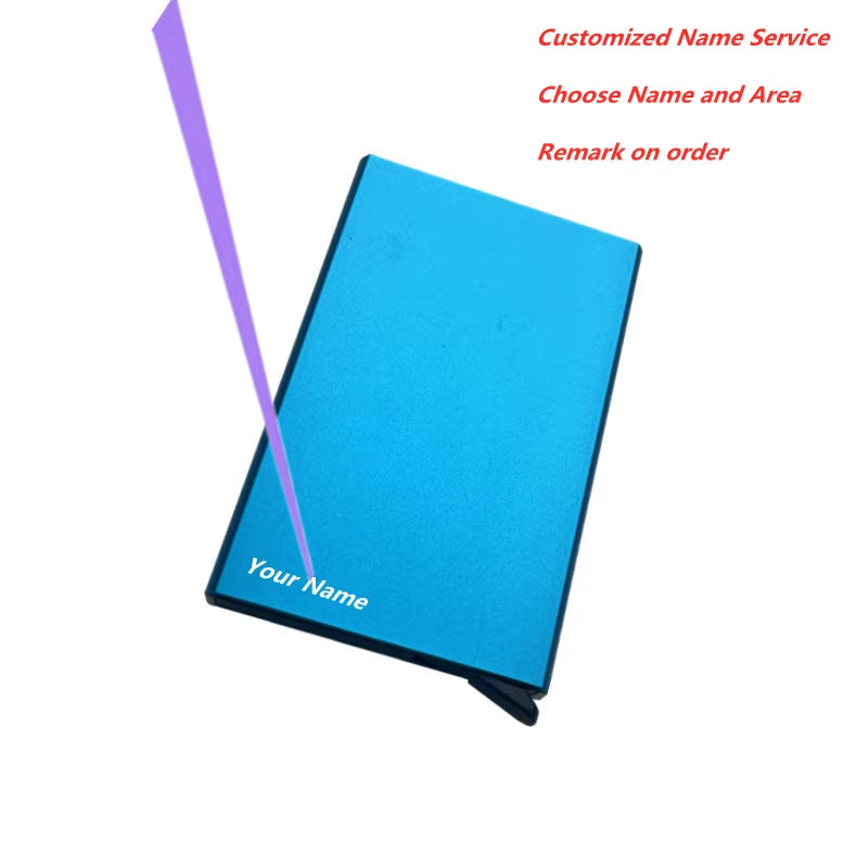 Credit Card Holder Men Slim anti Protect Travel ID Cardholder Women Rfid Wallet Metal Case Porte Carte