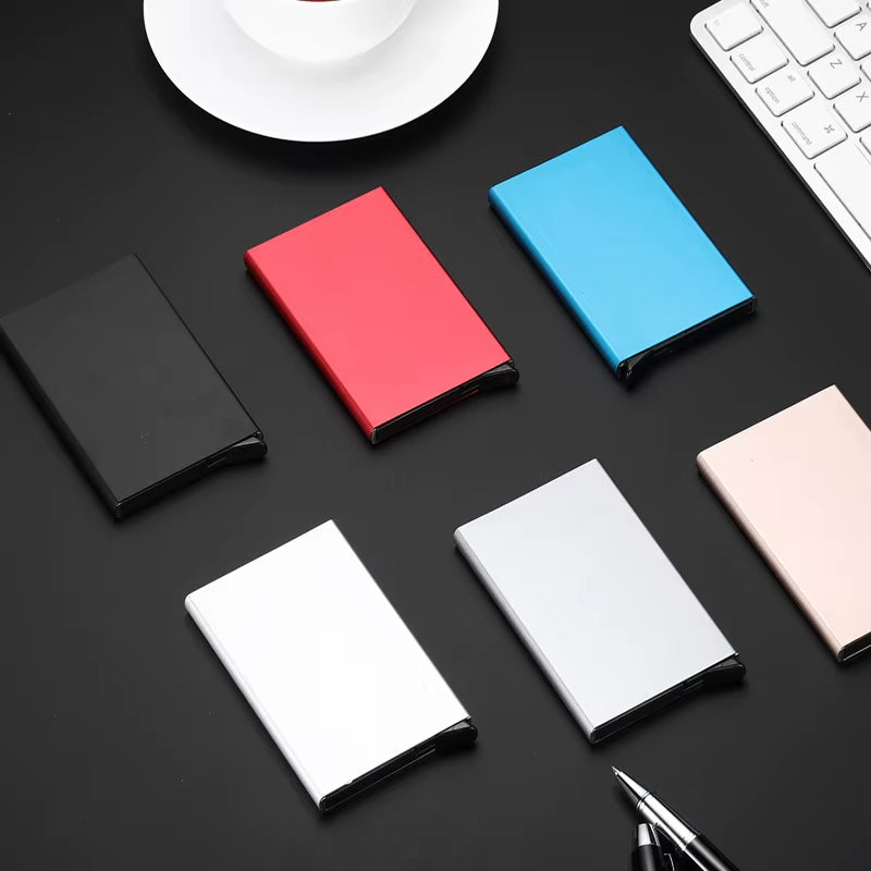 Quality Stainless Steel Credit Card Holder Men Slim anti Protect Travel ID Cardholder Women Rfid Wallet Metal Case Porte Carte